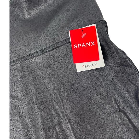 SPANX Faux Leather Pencil Skirt Black Contouring Waistband Size Small NEW!!! - Picture 6 of 8